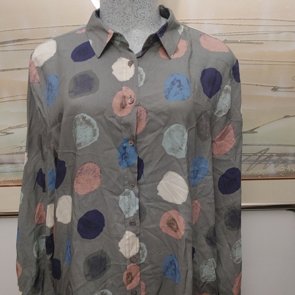 Milano Italy Long Sleeve Button Up Shirt Size 44 - Picture 5 of 9